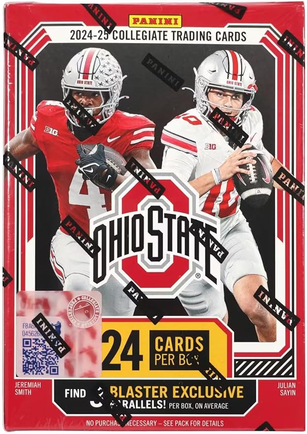 2025 Panini Nil The Ohio State University 6-Pack Blaster Trading Card Box (Find Blaster Exclusive Red White & Blue Parallels)