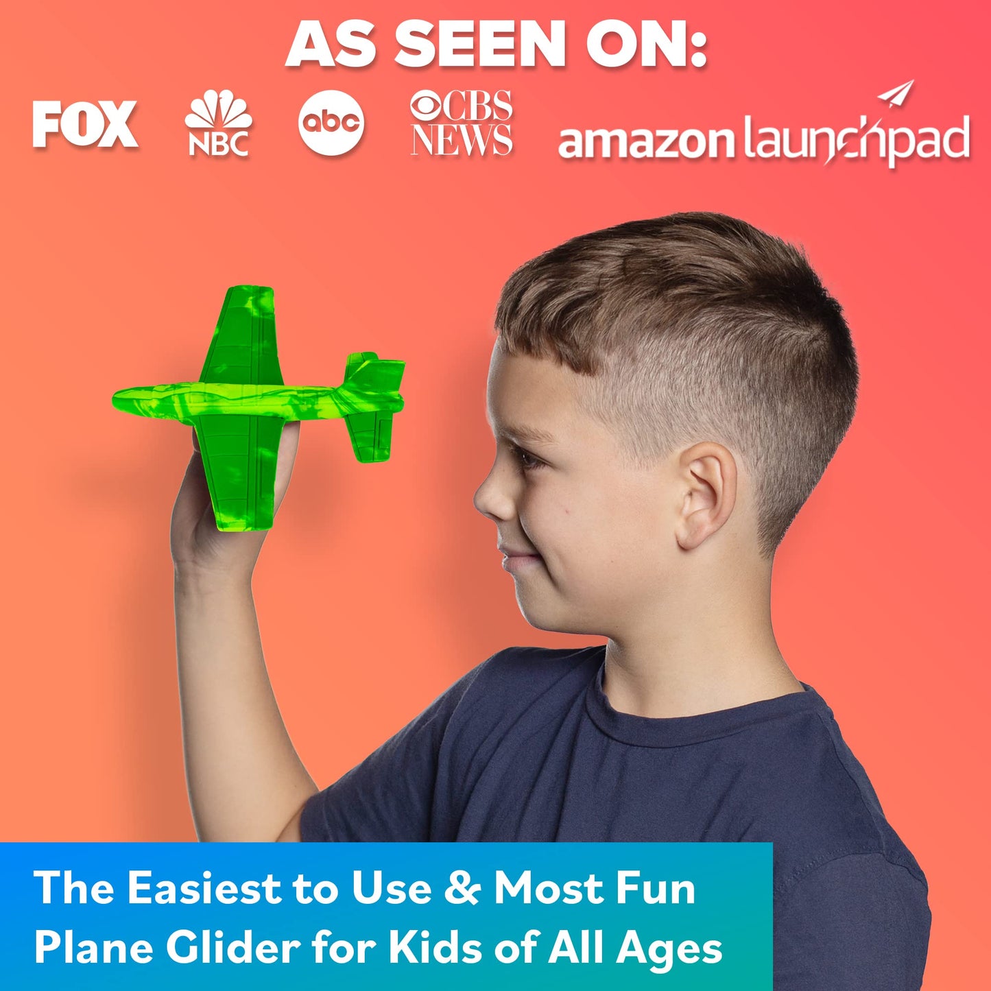 Foam Airplanes - Stocking Stuffers for Kids All Ages 4 5 6 7 8 9 10 Year Old - Best Toy Gift - Boy Toys Stocking Stuffer Gifts - Air Plane Gift Idea - Easter Basket Gifts for Boys & Girls Party Favors