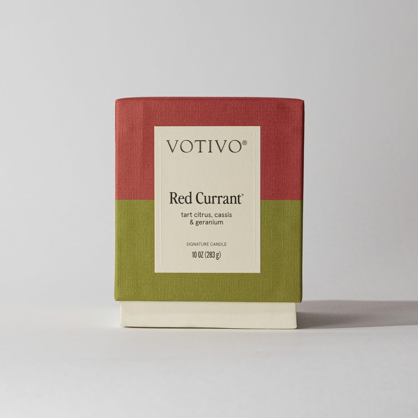 Votivo Red Currant 10 oz Signature Candle | Soy Wax Blend | Luxury Glass Jar & Box | Home Decor Gifts | Long Burning & Highly Scented