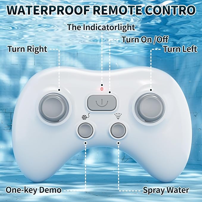 2.4GHz Remote Control Shark Toys for Boys1:18 Scale High Simulation Shark Toys with Light & Spray RC Sharks for Pools & Lakes Toy Shark Boat Gift for 4 5 6 7 8 9 Year Old Kids Boys Girls