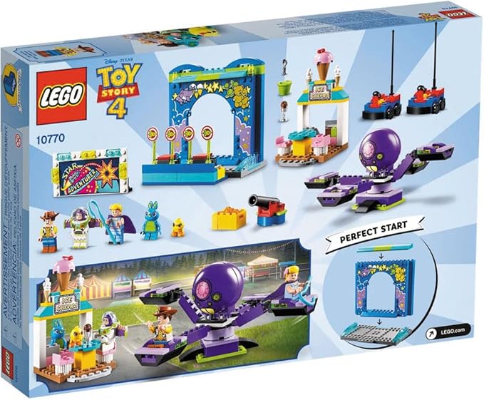LEGO Disney Pixar’s Toy Story 4 Buzz Lightyear & Woody’s Carnival Mania 10770 Building Kit Carnival Playset with Shooting Game & Toy Story Characters (230 Pieces)