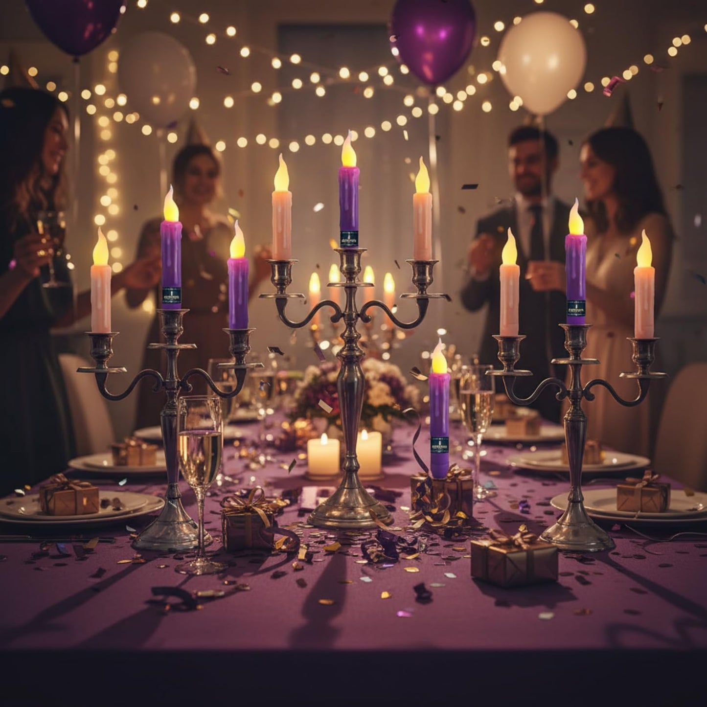 Gedengni Flameless LED Taper Candles with Remote - 6" Battery Operated Taper Candlesticks, Flickering Dripless Window Candles for MotherâDay Wedding Centerpiece Home Decor & Party,4 Pack