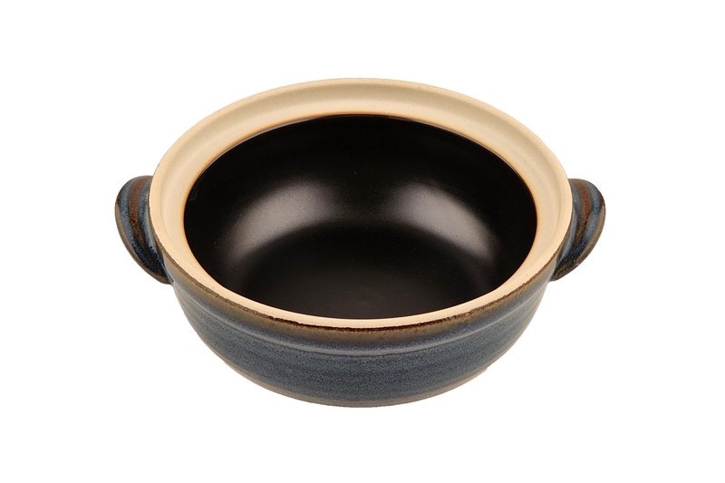 Lake Tian Ceramic/Clay Cooking Pot, Japanese Donabe, Chinese Ceramic/Casserole/Earthen Pot Cookware Stew Pot Stockpot with Lid Small Steam, Flower Pattern, 3.4QT