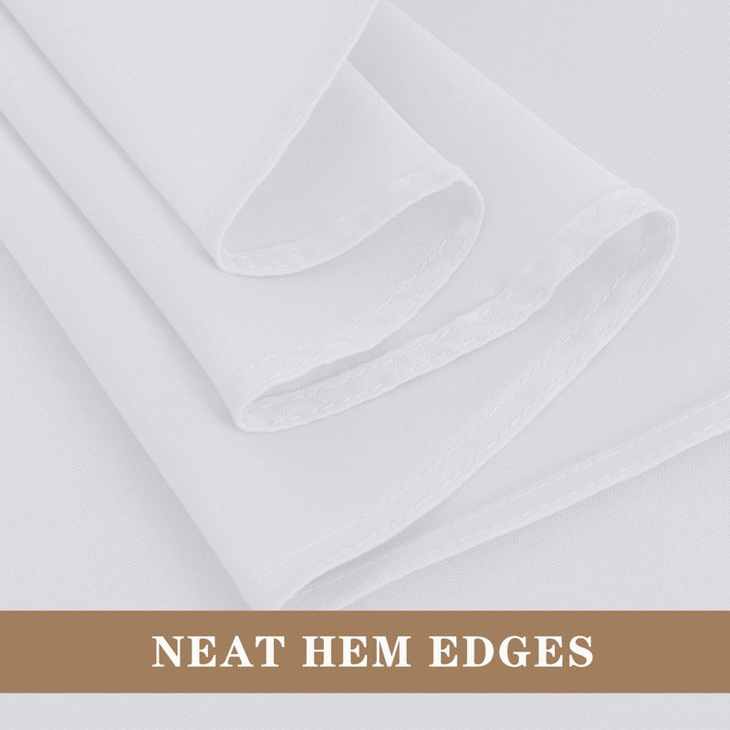 Fitable 6 Pack White Round Tablecloths - 120 Inches in Diameter - Stain Resistant and Washable Table Clothes, Polyester Fabric Table Covers for Wedding, Party, Banquet, Formal Events