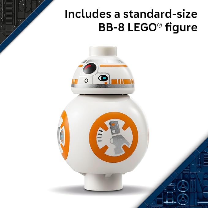 LEGO Star Wars BB-8 Astromech Droid Building Toy for Boys & Girls - Play & Display Building Kit W/Spinning Head Action & Burner Arm for Kids & Fans Ages 10+ - Gift Idea for Birthdays