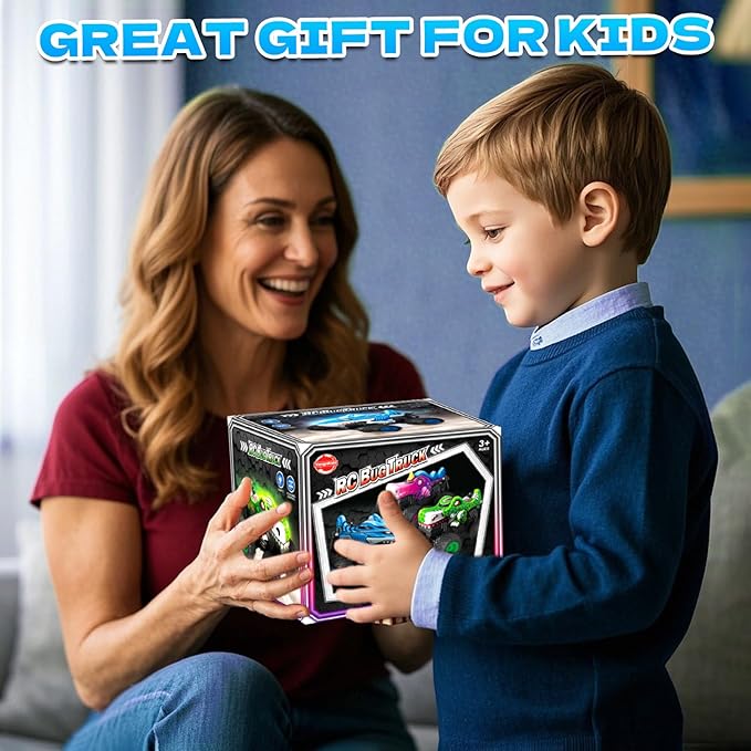 YongnKids Remote Control Car Shark Monster Trucks for Boys Age 4-7 2.4Ghz Rchargeable Rc Car with Music & Light360° Rotating Stunts RC Truck Toy for Kids 3-5 6 7 8-12 Birthday Easter Gift
