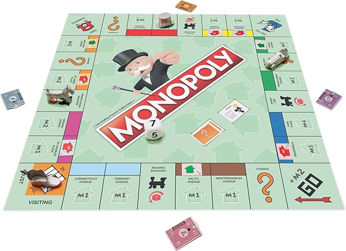 Spin Master Games Monopoly Giant Edition Classic Family Board Game for Indoor & Outdoor Play with Oversized Board Screenless Activity 2-4 Players for Ages 6 & Up