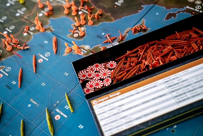 Renegade Game Studios Axis & Allies 1940 Pacific Second Edition WWII Strategy Board Game War Miniatures Two to Four Players Ages Fourteen Plus