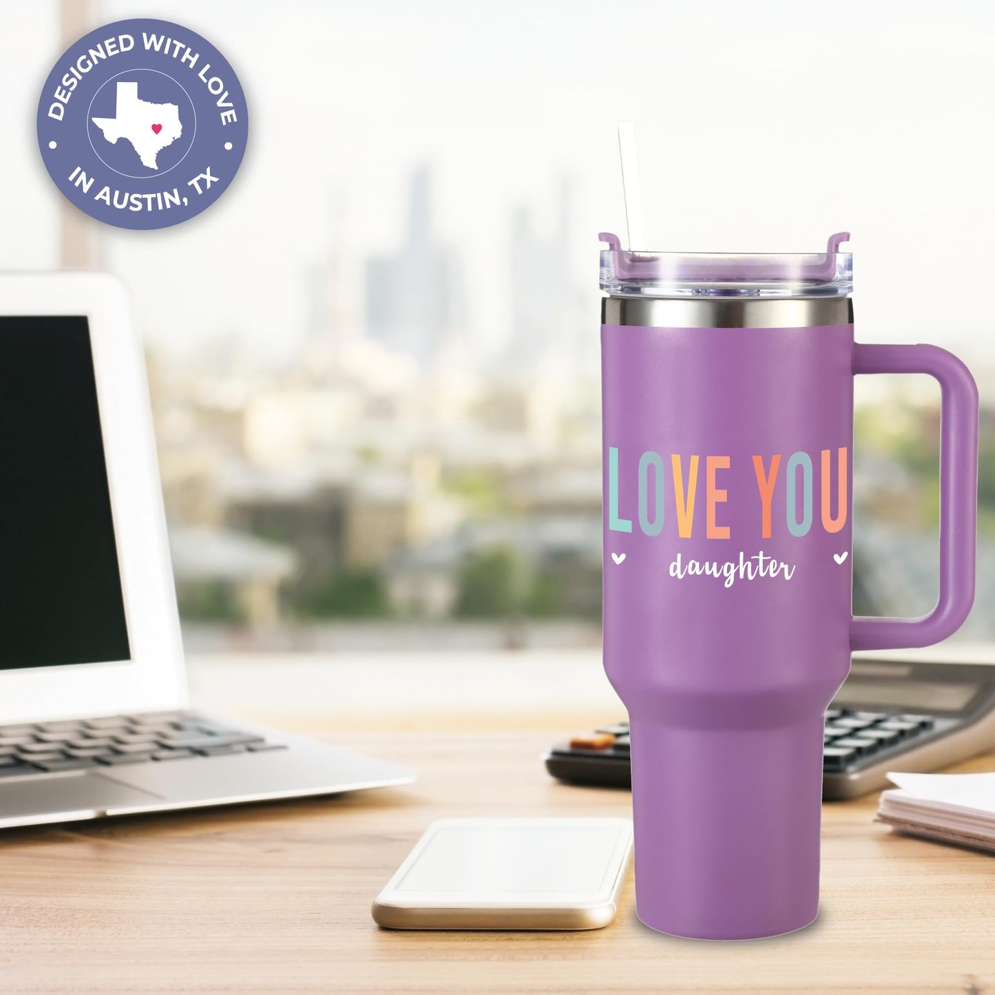 DISCONTINUED Daughter Tumbler 40oz, Daughter Thoughtful Presents From Mom and Dad, Unique and Sentimental Appreciation Gifts, Ideal Present Picks for Birthday, Mother's Day, Christmas, Gift Ready