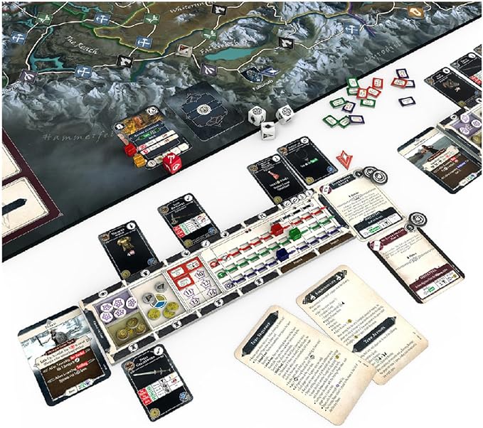 The Elder Scrolls V: Skyrim The Adventure Game - Epic Cooperative & Solo Board Game Open-World Questing Character Progression & Narrative Strategy Ages 14+ 1-4 Players 60-120 Min Playtime