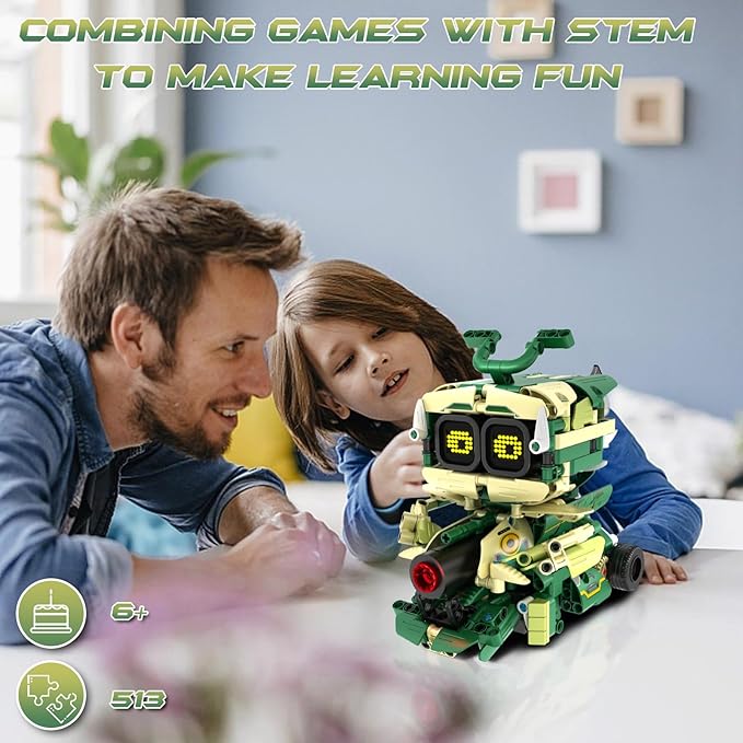 STEM Building Toys for Kids 6-14 Remote & APP Controlled 3in1 STEM Robot Building Kit for Kids with Music Spray 513 Pcs Building Blocks Set Birthday Xmas Gift Ideas for Boys Girls