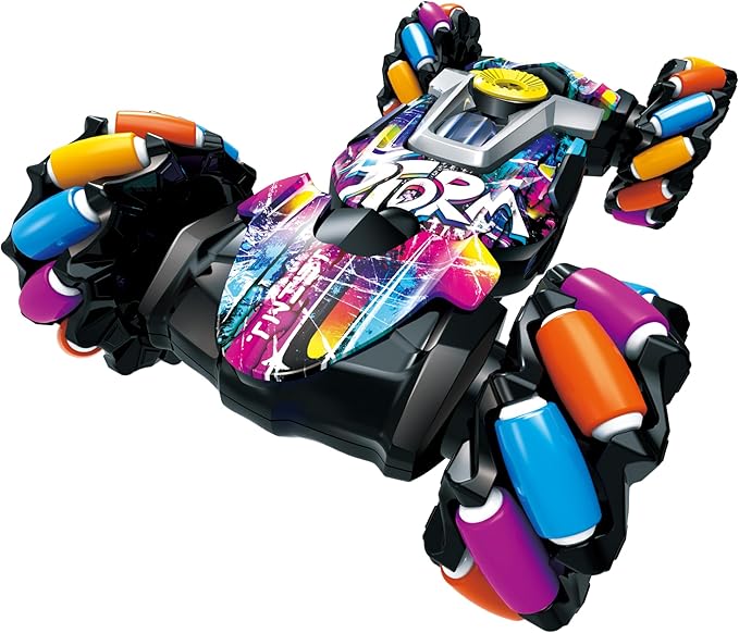Gesture Sensing RC Stunt CarRemote Control Car Toys for Ages 5-7-13with Lights Music Spray4WD 360° Spins All Terrains Kids Toys RC Cars3-6 Year Old Boy Birthday Gift & 3-12 Best Gift for Kids