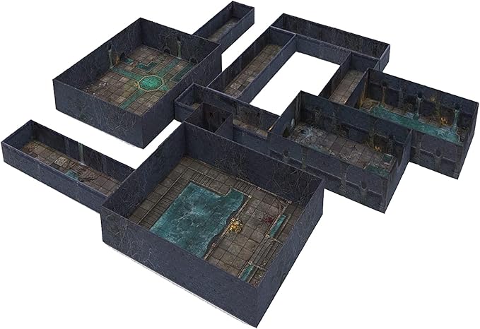 Gale Force Nine Tenfold Dungeon: Dungeons & Sewers - Modular Roleplaying Terrain Set & 5e RPG Adventure (GF9TFD02)