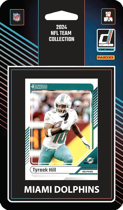 2024 Donruss Miami Dolphins Factory Sealed NFL Team Set + 20 Card Team Pack - Tyreek Hill Dan Marino Tua Tagovailoa Jaylen Waddle Rated Rookies Chop Robinson Malik Washington