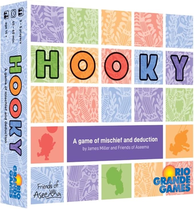 Hooky - Rio Grande Games Friends of Aseema A Game of Mischief & Deduction 3-5 Players 30-60 Min Ages 14+