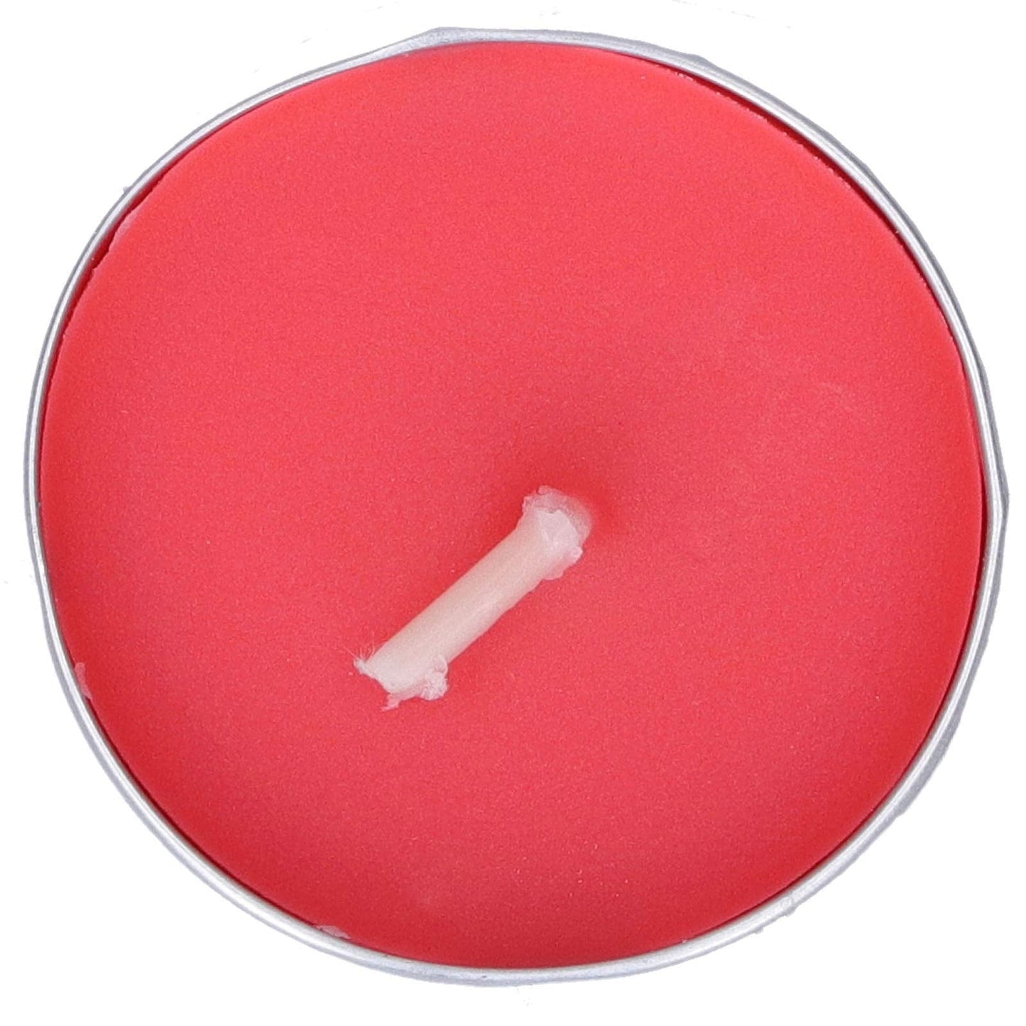 CDQL 50Pcs Tea Light Candles Smokeless Scented Tea Light Candles Round Candles Smokeless Scented Candles Aluminum Alloy Shelled Round Candles Wedding Anniversary Party Supplies (Red), Default