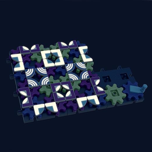 Learning Resources Glowing PatternGears - Building Set with Glow in the Dark Stickers Toddlers Hands-On Toy STEM Construction & Engineering Fine Motor Gifts for Boys and Girls
