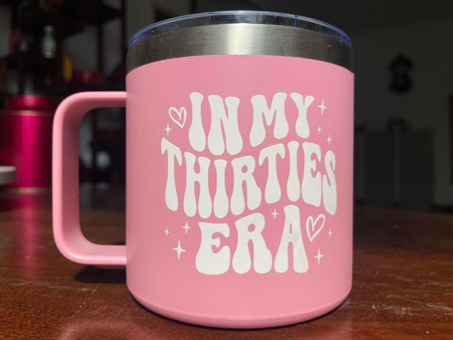 EXIGENT In My Thirties Era Coffee Tea Cup Mug Collectible 14Oz Ounces 30th Birthday Gifts 1995 Decorations (Pink_30, 14oz)