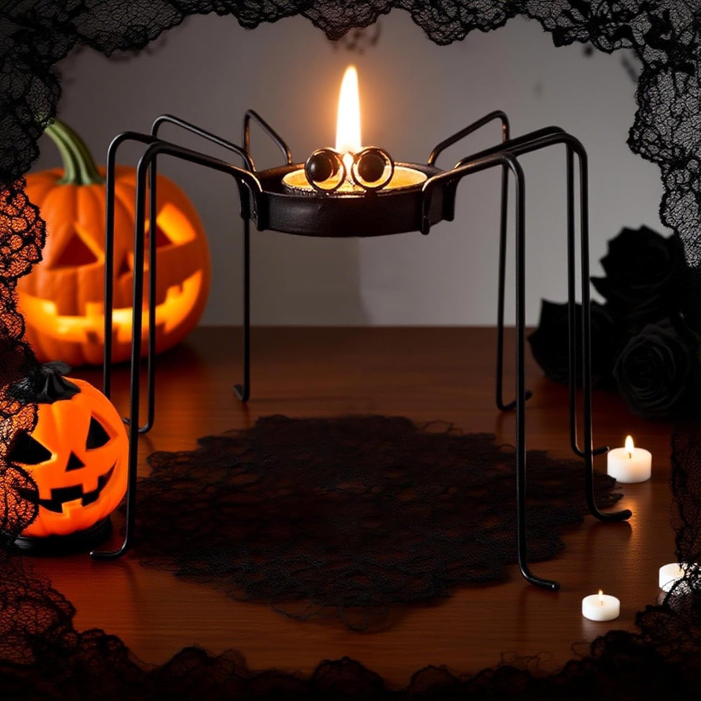 Candle Holders Bulk for Holiday Decor Indoor Outdoor Decorations for Halloween Party Table Kitchen Fireplace Bookshelf Desk Table Seasonal Display