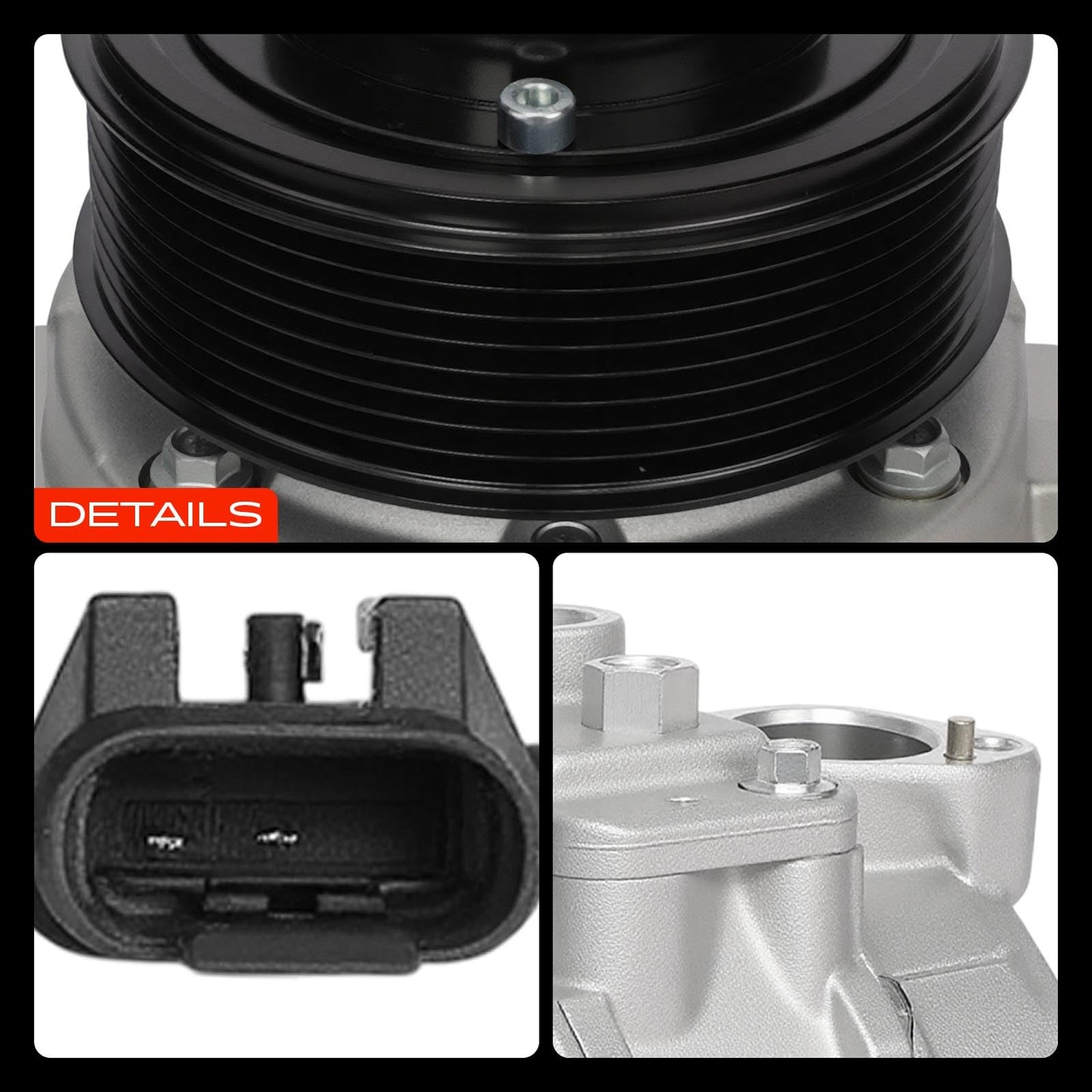 A-Premium A/C Compressor with Clutch Compatible with BMW 335i 3.0L 2012-2013, 335i 3.0L xDrive 2013, X3 3.0L 2011-2016, X4 3.0L 2015-2016