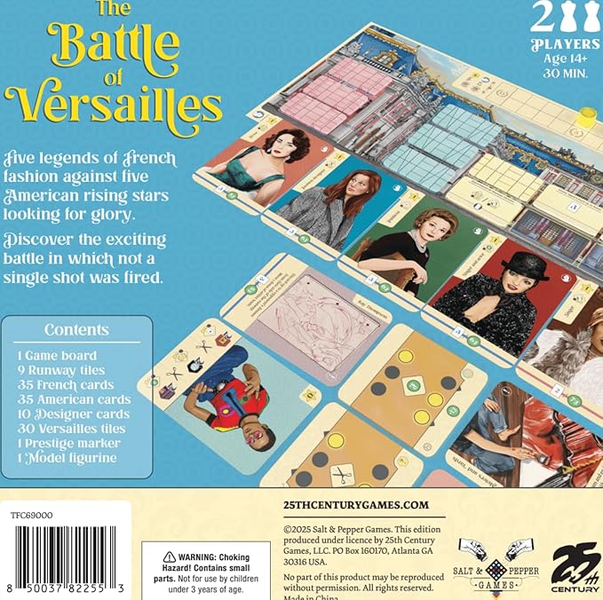 Battle of Versailles by 25th Century Games | Relive The 1973 Fashion Show Showdown | Asymmetric Team Play Strategy Action Cards & Prestige Competition for 2 Players