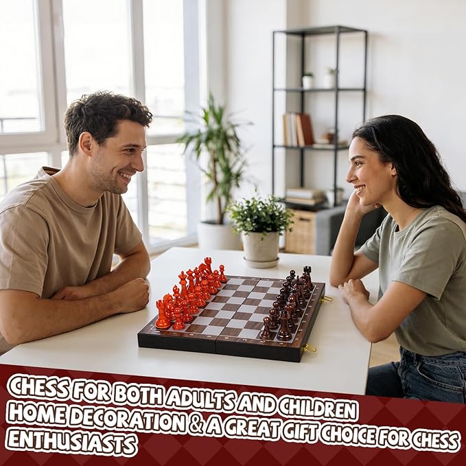 17 Inch Super Large Chess Set Weighted Acrylic Chess Pieces with Zinc Alloy Core 4.2” King Luxury Staunton Chess Set Professional Tournament Folding Chess Board for Home Club & Display