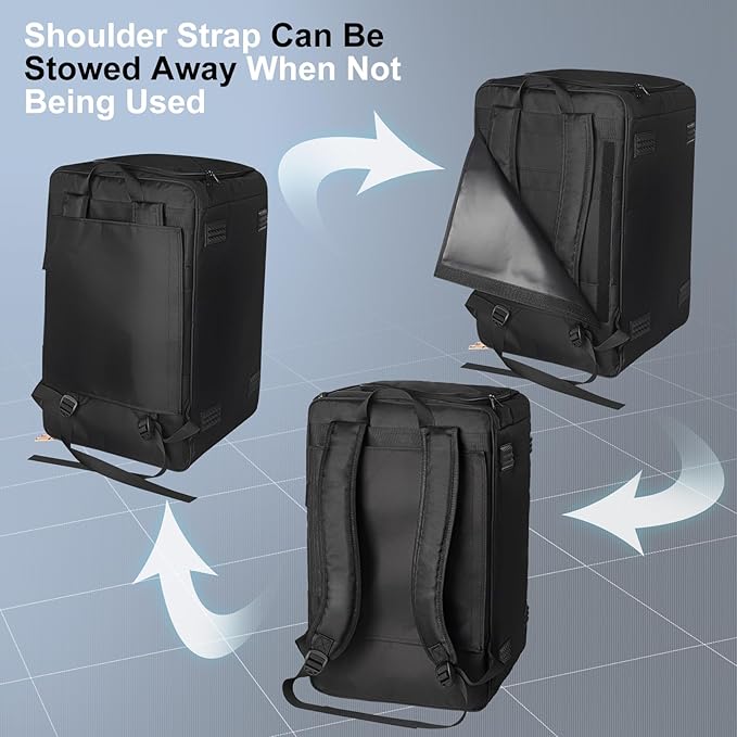 Board Game Bag(Black) Reinforced Padded Board Game Backpack with Shoulder Straps & Carrying Handle & Extra Pockets Game Organizer & Portable Storage Case