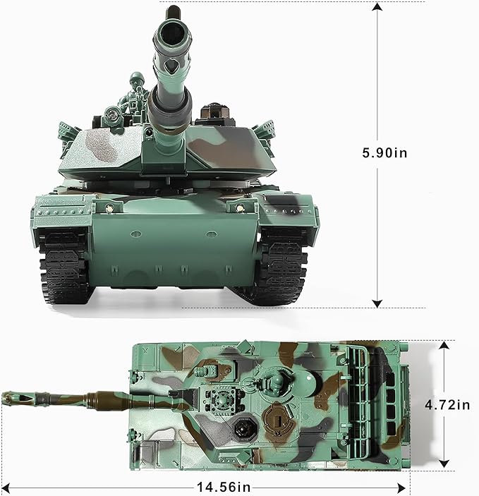 RC Tank US M1A2 Abrams Remote Control Tank Toy 1:28 Scale 2.4GHz RC Military Vehicles with Realistic Sounds Army Toys for Boys Kids & Adults