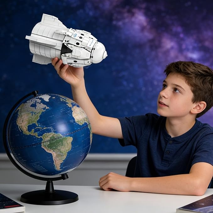 Dragon2 Space Rocket Ship Building Set Space Shuttle Model Kit Technic Spacecraft Collection for Adult & Aeronautics Enthusiast Ages 8+ Aerospace Engineering STEM Building Toys 850PCS