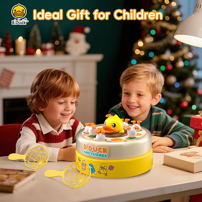 BDUCK+ Board Games for Toddlers Kids Toys Jumping Ducks Game for Kids 4-8 2 Players Family Board Game Interactive Educational Toy for Boys Girls Birthday Gifts for Age 3 & Up