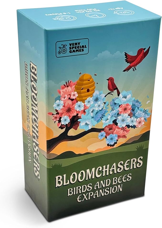 Bloomchasers Birds and Bees Expansion Pack 3D Flower Stacking Tree Building Board Game for Families and Adults Light Strategy Beautiful Fun & Competitive 1-6 Players Age 12+