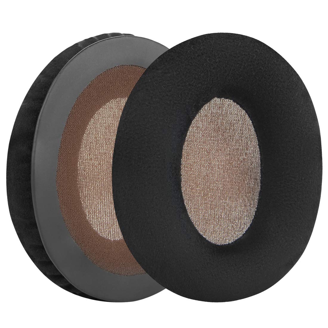 Geekria Comfort Velour Replacement Ear Pads for Sennheiser Momentum On-Ear, Momentum 2.0 Wireless, HD1 On-Ear Headphones, Repair Parts with Video Guide (Black Velvet)