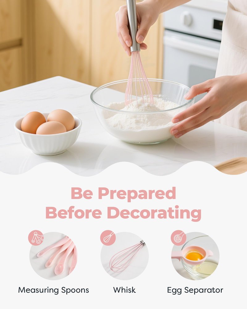 Kootek 158PCs Cake Decorating Kit, Baking Supplies Tools - Includes Cake Stand Turntable, 64 Icing Piping Tips Set, 2 Frosting Spatulas, 3 Scrapers, 50+2 Pastry Bags, Coupler, Video Tutorial, Booklet