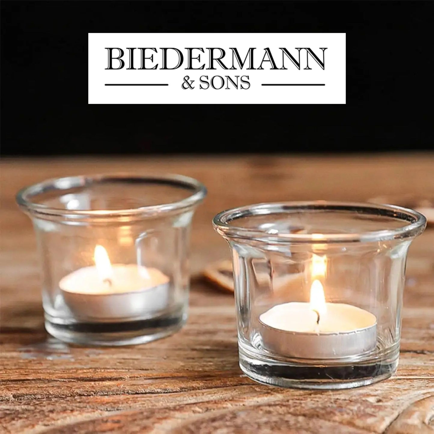 Biedermann & Sons Oyster Glass Tealight and Votive Candle Holders, Clear, 2 x 2 Inch - Set of 12