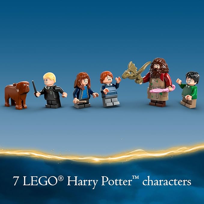 LEGO Harry Potter Hagrid's Hut: an Unexpected Visit - Harry Potter Toy for Boys & Girls Ages 8+ - Kids Building Toys W/Buildable House 7 Minifigures & Dragon - 76428