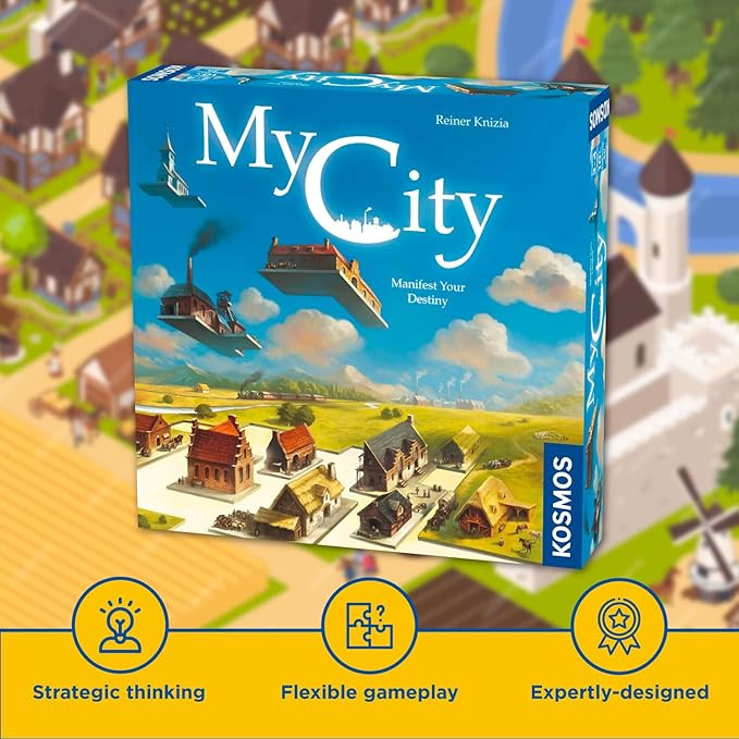 Thames & Kosmos My City | Family – Friendly | Legacy Board Game | Kosmos Games | 2 to 4 Players | Ages 10 and Up | Award Winning Designer Reiner Knizia Blue