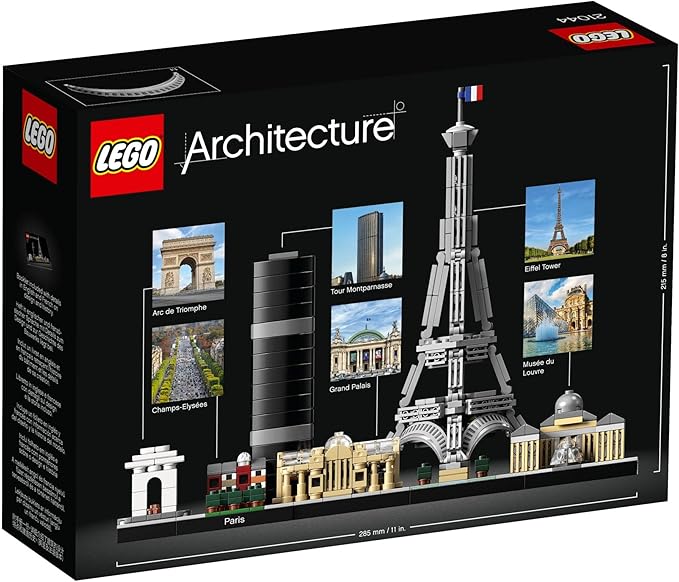LEGO Architecture Paris Model Building Set - Detailed Display Building Block Set for Kids Boys and Girls Ages 12+ - Unique Gift for Travel & Architecture Enthusiasts - 21044