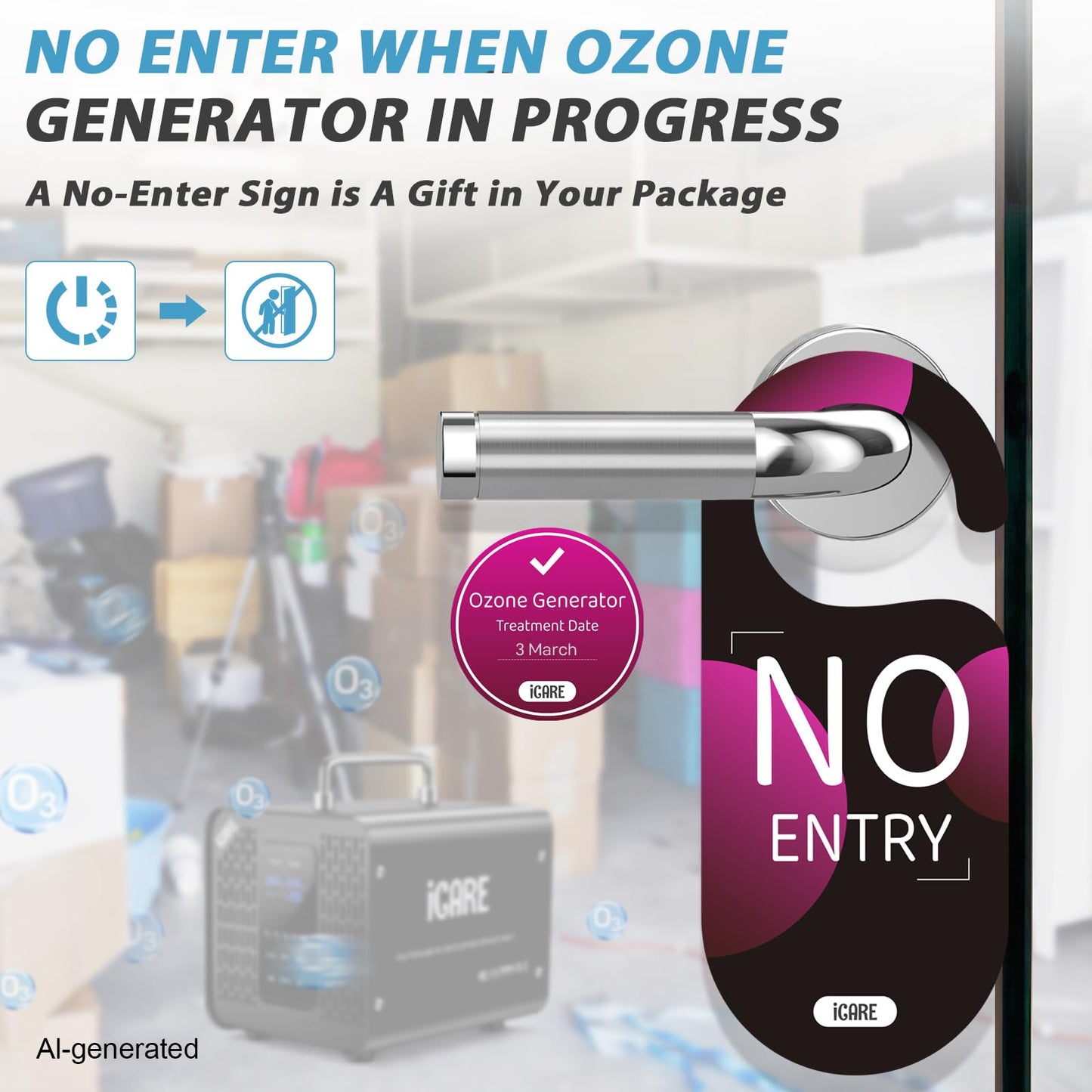 Ozone Generator 60,000mg/h & Ozone Generator Water 1000 mg/h High Capacity Smart Ozone Machine Odor Removal Commercial Ozone Odor Eliminator for Home, Smoke, Pet Odor, Car, Cleaning Fruits, Vegetables