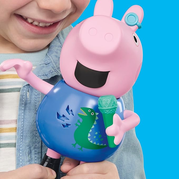 Peppa Pig Joke & Sing George 8-Inch Figure Musical Toy with 50+ Sounds and Songs Basket Stuffers Preschool Toys for Girls and Boys Ages 3+
