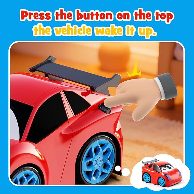 Remote Control Car RC Car Toy with Lights and Sounds for Boys Girls and Toddlers Ages 1-3 2-4 4-7 & 3 Years Old