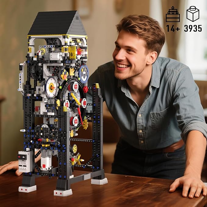 Mould King Cyberpunk Clock Building Set 10159 APP Control Smart Clock with 4 Dials & Chiming Bird Alarm 3181+ PCS Large Building Kit Home Desk Decor Collectible Building Toys for Adults Age 14
