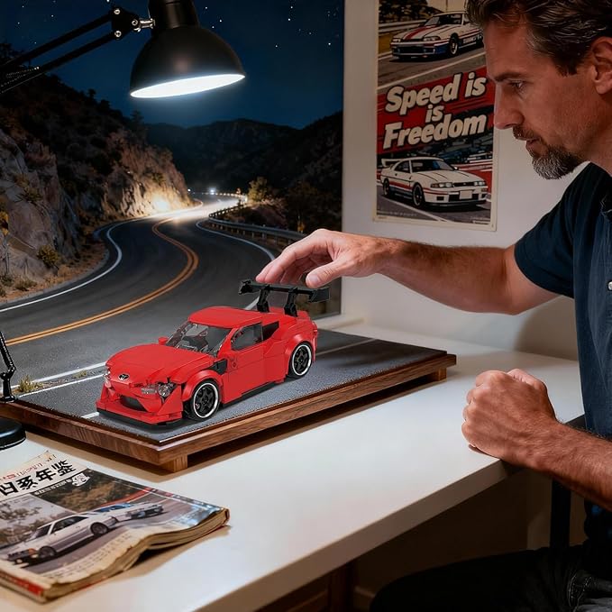 GT86 Building Blocks Car Toys Set 417 Pieces 1:32 Scale Model Speed Car with Display Case Builting Bricks Toy Kit for Teenagers & Adults People for Ages 14+ for BrithdaysChristmas