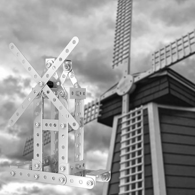 Metal Building Toys 273pcs 3 in 1 Tower Crane & Frame Crane & Windmill Metal Model SetErector Sets for Boys Age 8-12DIY Building Stem Projects Toys for KidsBirthday Gifts for Model Crane F