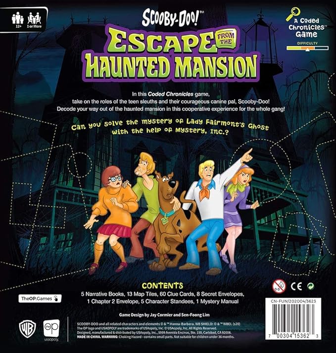 Scooby-Doo: Escape from The Haunted Mansion - A Coded Chronicles Game | Escape Room Game for Kids & Adults | Featuring Iconic Characters and Mysteries | Officially Licensed Hanna-Barbera Game