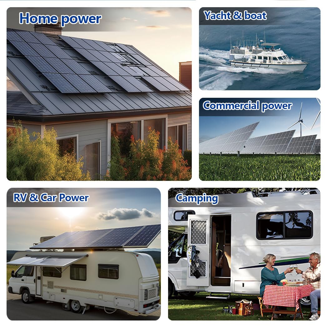 Y&H 4.2KW Hybrid Solar Inverter DC24V to AC220V, Built-in 120A MPPT, 6200W 27A PV Input, Batteryless Operation, Dual AC Load Output, Offline Firmware Upgrade,for Home On/Off Grid Energy Storage System