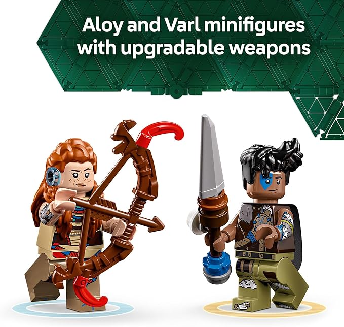 LEGO Horizon Adventures Aloy & Varl vs. Shell-Walker & Sawtooth Kids Toy - Building Toy for Boys & Girls Ages 9+ - Gaming Gift Idea for Horizon Fans - 77037