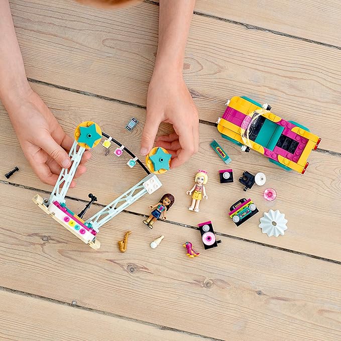 LEGO Friends Andrea’s Car & Stage Playset 41390 Building Kit Includes a Toy Car and a Toy Bird (240 Pieces)
