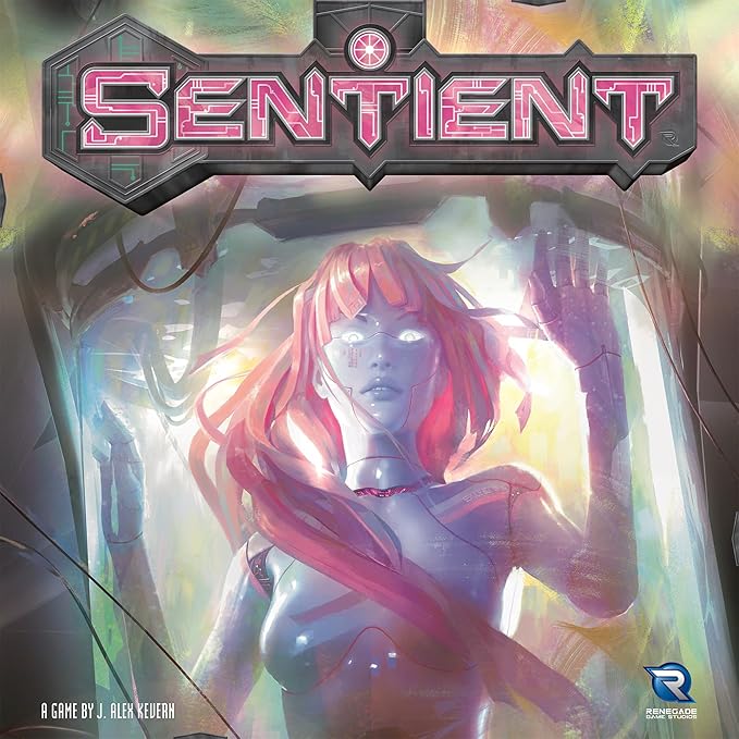 Renegade Game Studios Sentient Revised Edition Robot Strategy Board Game Solo & Multiplayer Ages 14+