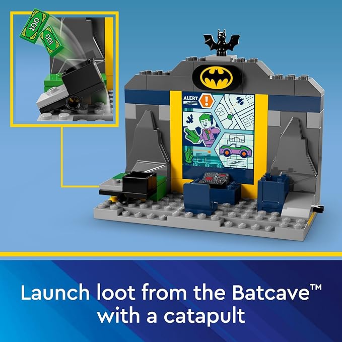 LEGO DC Batman: The Batcave with Batman Batgirl & The Joker Fun Super Hero Toy Gift for Kids Ages 4 and Up with Batman Action Figures 76272