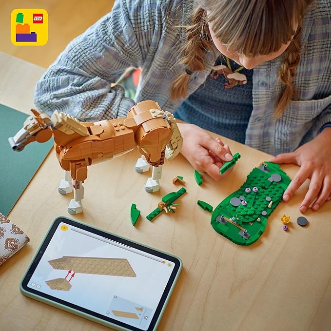 LEGO Creator 3 in 1 Beautiful Horse Building Toy for Kids - Building Blocks & Learning Toy for Girls & Boys Ages 9+ Create a Horse Bear or Deer Toy with 1 Set - Gift for Birthdays - 31166